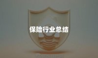 保险行业总结