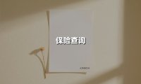 保险查询(2025最新权威解答)