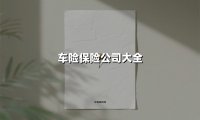 车险保险公司大全(2025最新权威解答)