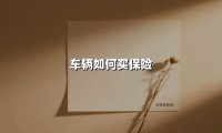 车辆如何买保险(2025最新权威解答)
