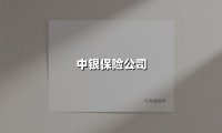 中银保险公司(2025最新权威解答)