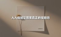 人人保险是国家真正的保险吗(2025最新)