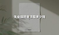 失业保险金领取多少钱