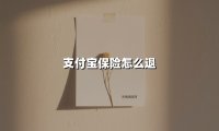 支付宝保险怎么退(2025最新)