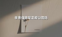 华贵保险是正规公司吗(2025最新)