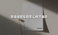 渤海保险车险怎么样可靠吗(2025最新)