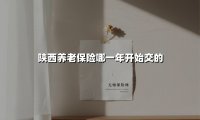 陕西养老保险哪一年开始交的(2025最新)