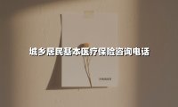 2025年城乡居民医保咨询电话最新指南：一键解决您的参保困惑
