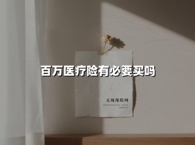 百万医疗险有必要买吗(2025最新权威解答)