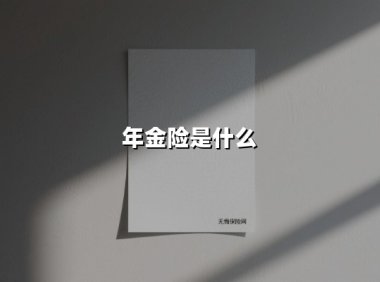 年金险是什么（2025最新权威解答）