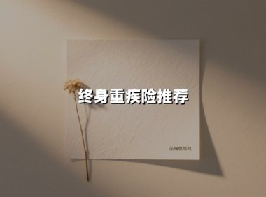 终身重疾险推荐(2025最新权威解答)