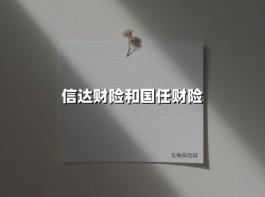 信达财险和国任财险(2025最新权威解答)
