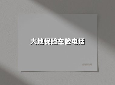 大地保险车险电话(2025最新权威解答)