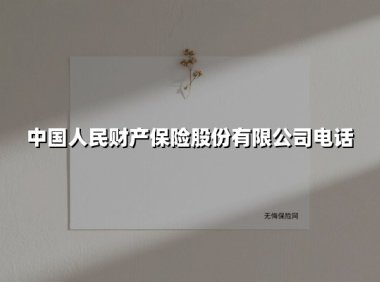 中国人民财产保险股份有限公司电话(2025最新权威解答)