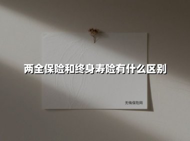 两全保险和终身寿险有什么区别(2025最新权威解答)