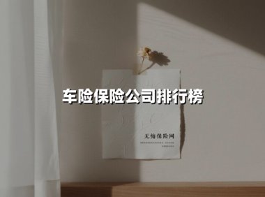 车险保险公司排行榜(2025最新权威解答)