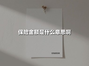 保险金额是什么意思啊(2025最新权威解答)