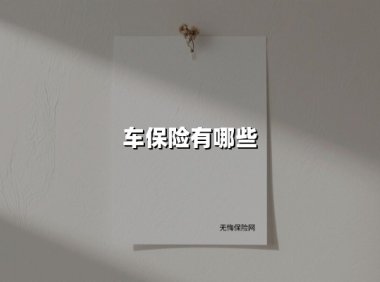 车保险有哪些(2025最新权威解答)