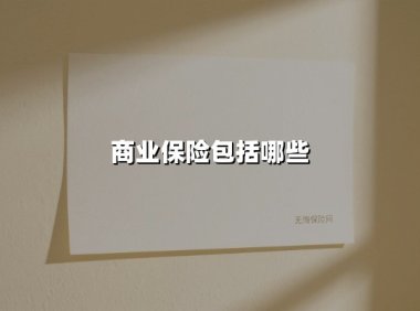 商业保险包括哪些(2025最新权威解答)