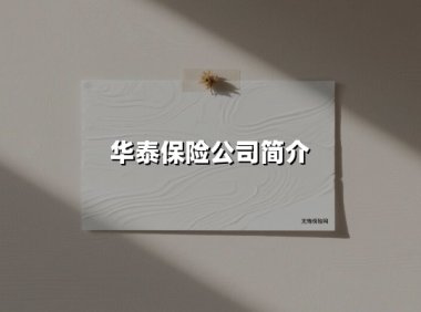 华泰保险公司简介(2025最新权威解答)