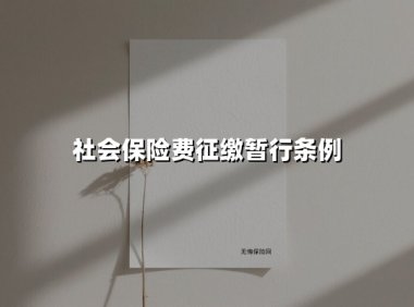 社会保险费征缴暂行条例(2025最新权威解答)