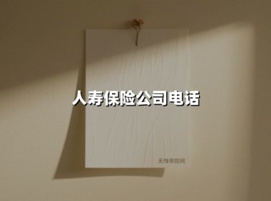 人寿保险公司电话(2025最新)