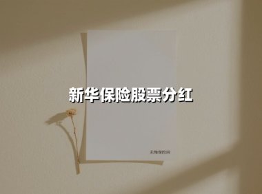 新华保险股票分红(2025最新)