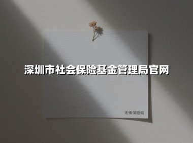 深圳市社会保险基金管理局官网(2025最新)