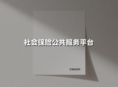社会保险公共服务平台(2025最新)