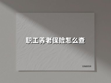 职工养老保险怎么查(2025最新)