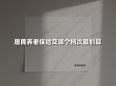 居民养老保险交哪个档次最划算(2025最新)