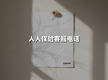 人人保险客服电话