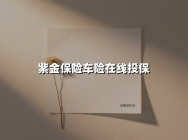 紫金保险车险在线投保