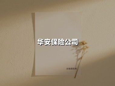 华安保险公司