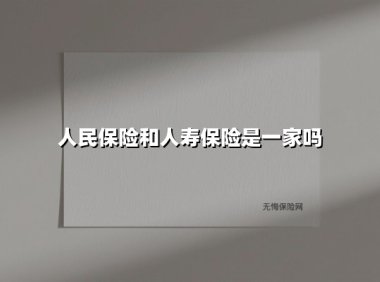 人民保险和人寿保险是一家吗