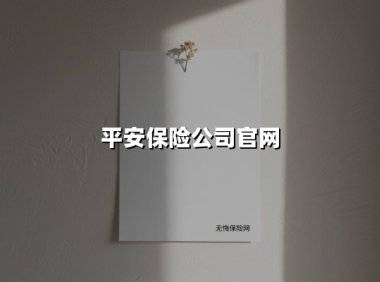 平安保险公司官网