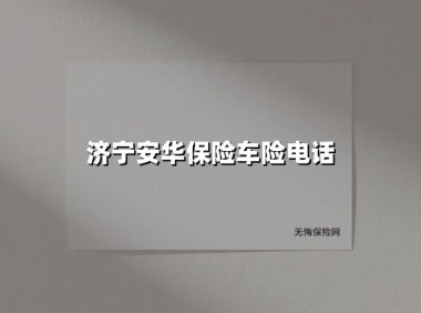 济宁安华保险车险电话
