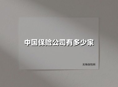 中国保险公司有多少家(2025最新)