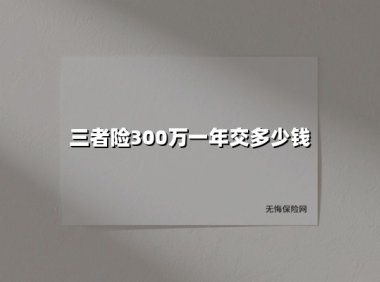 三者险300万一年交多少钱(2025最新)