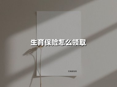 生育保险怎么领取(2025最新)
