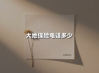 大地保险电话多少(2025最新)