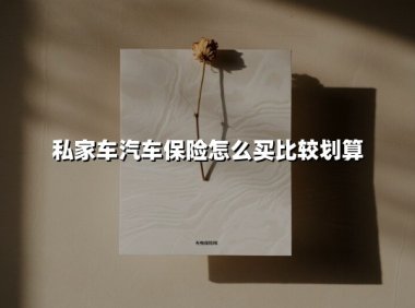 私家车汽车保险怎么买比较划算(2025最新)