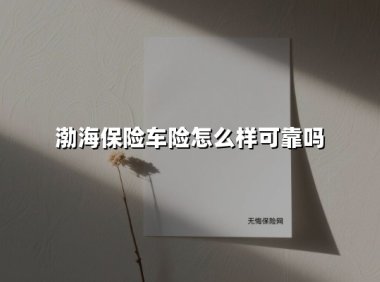 渤海保险车险怎么样可靠吗(2025最新)