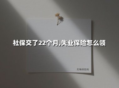 社保交了22个月,失业保险怎么领(2025最新)