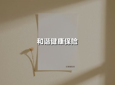用终身保障守护生命尊严：和谐健康保险如何诠释「爱与责任」的金融新解法