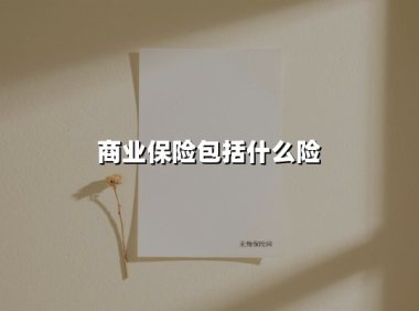 一图读懂商业保险 | 从基础保障到深度防护的全景解析