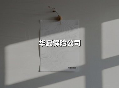 华夏保险：以创新守护亿万家庭，用责任书写时代篇章