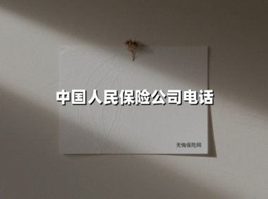 中国人民保险电话服务全攻略:一键直达,守护更高效