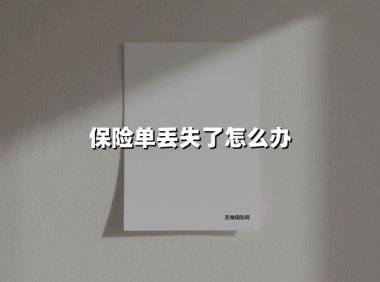 保单丢了先别慌!2025年最新补救指南来啦