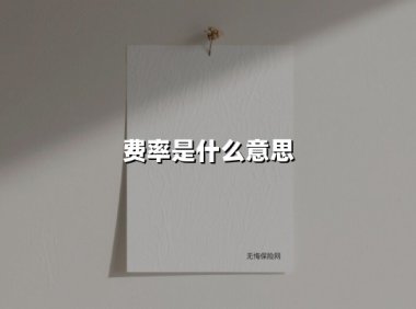 费率是什么意思(2025最新权威解答)